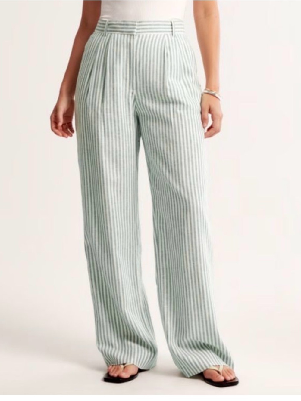 Abercrombie & Fitch wide leg linen sloane pants